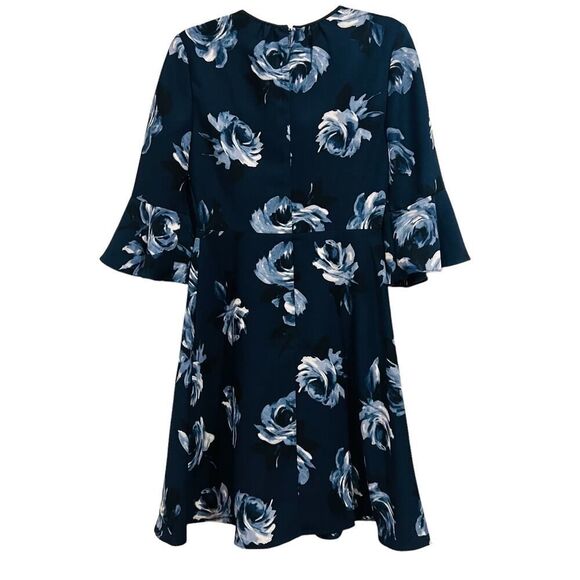 Kate Spade new York Night Rose Crepe Dress navy size 4 - Picture 4 of 10